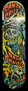 Santa Cruz Gravette Hippie Skull 8.3 Skateboard Deck