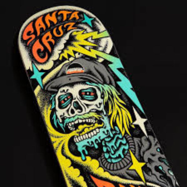 Santa Cruz Gravette Hippie Skull 8.3 Skateboard Deck