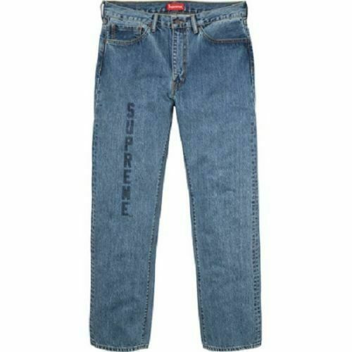 Rare Supreme Levi's Washed 505 Jeans Pant- Washed Blue Color Size 34